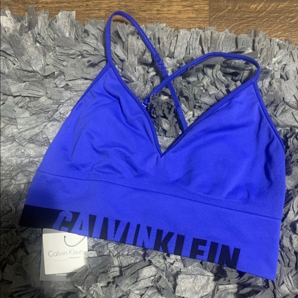 Women's Calvin Klein Bralette Size M blue NEW